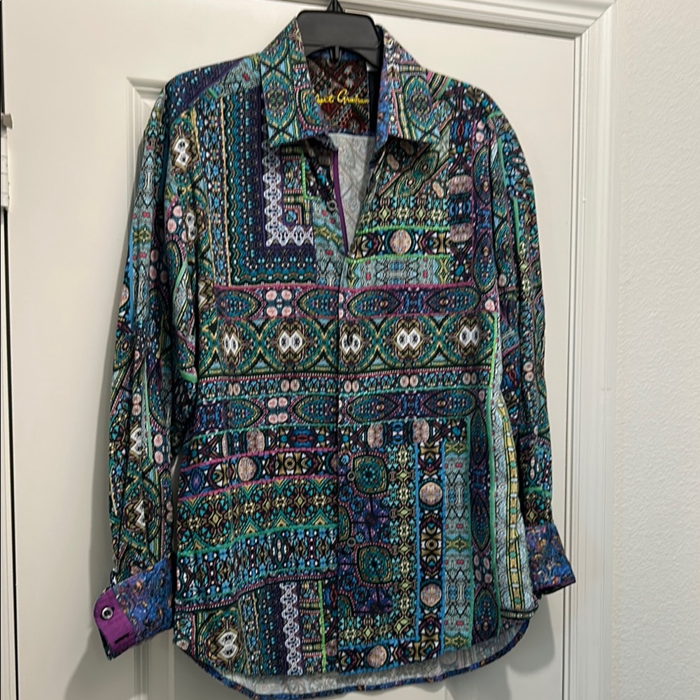 Robert Graham Colorful Patterned Button-Up Shirt